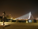 Earsmus Bridge Rotterdam City Lights